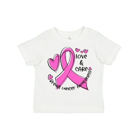 

Inktastic Love Care Cure Breast Cancer Awareness Pink Ribbon Gift Toddler Boy or Toddler Girl T-Shirt