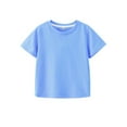 thumbnail image 3 of Girls First Day of School Outfits Set Casual Short Sleeve Tees Skirts Rainbow Socks Cotton Summer Going Out Clothes 7 Years, Light Blue, 3 of 5