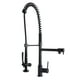 Homary Pull Down Pre-rinse Spring Sprayer Matte Black Kitchen Sink Faucet with Deck Plate Solid Brass - image 1 of 8