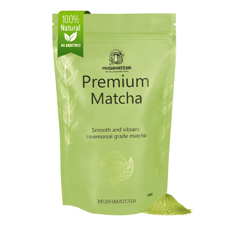 MushMatcha Matcha Green Tea Powder Ceremonial Grade Organic 1-Count 3.5oz