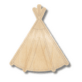 thumbnail image 2 of Unfinished Wood Etched Tipi Shape 8" / 1/4", 2 of 2
