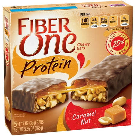 Fiber One Protéines Chewy Bar Caramel Nut 5 - 1,17 oz Bars