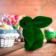 thumbnail image 6 of Vikakiooze Easter Decorations, Grass Rabbit Easter Furry Flocked Bunny Rabbit Miniatures Standing Moss Garden, 6 of 8