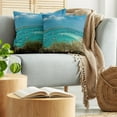 thumbnail image 5 of Ambesonne Ocean Throw Pillow Cover 2 Pack, Anchored Boats in Sea, 18", Teal Blue Green, 5 of 5