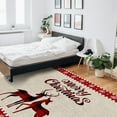 thumbnail image 5 of Merry Christmas Area Rug 4x6ft Red Buffalo Check Plaid Elk Xmas Non-Slip Washable Square Rugs Soft Felt Indoor Floor Mat for Bedroom Kitchen Living Room Bathroom, 5 of 8