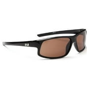 Avenger Sunglasses, Shiny Black, Polarized Copper Lens Multi-Colored