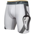thumbnail image 1 of Short Compresivo CHAMPRO con Copa Integrada y Almohadillas Laterales Tela Elástica 4 Vías Blanco L, 1 of 5