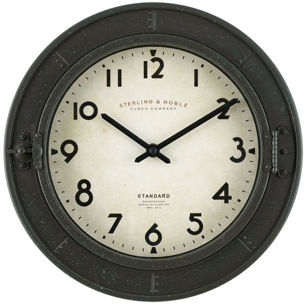better homes gardens 11 5 port hole wall clock walmart com walmart com