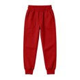 thumbnail image 3 of Jogging Pants for Kids Boys Elastic Waist Sweatpants Fall Winter Sports Casual Stretchy Trousers with Pockets (14-15 Years, Red), 3 of 8