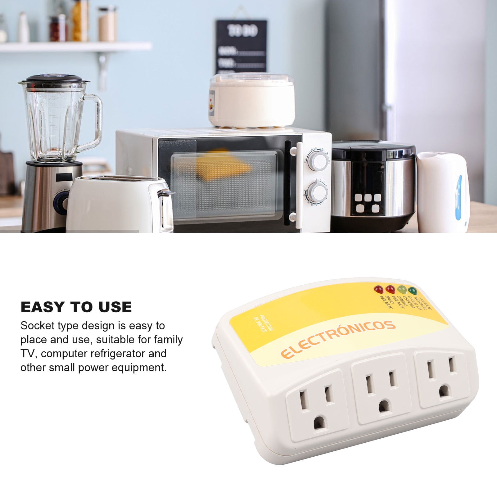 BIMZUC 3 Outlet Power Strip Surge Protector, 110V 1440W Overload Voltage Protector for Home Appliance