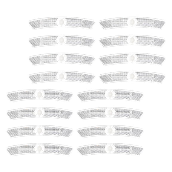 HEANUJJ 16Pcs Bike Wheel Reflectors White Plastic Stylish Decoration with Reusable Reflective Design