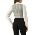 thumbnail image 3 of INSPIRE CHIC Chaleco Steampunk para Mujeres Traje Racerback Vintage Cuadros L Blanco, 3 of 5