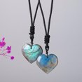 thumbnail image 4 of Destyer Polished Labradorite Pendant Exquisite Gifts For Wide Range Of Uses Labradorite Heart Pendant, 4 of 6