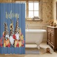 thumbnail image 3 of Erosebridal Cartoon Gnome Shower Curtain 72Wx72L,Autumn Pumpkin Harvest Bathroom Curtain,Blue, 3 of 6