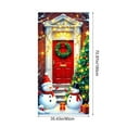 thumbnail image 2 of FastXmas Christmas Door Covers Ornament 2.95*6 Ft Red Merry Christmas Door Covers Washable Elastic Fabric Balls with Snowflakes Pattern Christmas Door Covers for Front Door Cover Festive Party Home, 2 of 6
