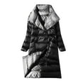thumbnail image 2 of Hueook Winter Warm Down Jackets for women Plus Size Zip Up Casual Winter Mid-length Windproof with Pockets Quilted Puffer Thin Jacket Coat Outwear Tops, 2 of 3