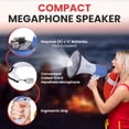 thumbnail image 3 of Altavoz megáfono PA Pyle Compact de 50 W con linterna LED y sirena, 3 of 6
