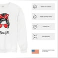 thumbnail image 6 of Mom Life Messy Bun Sweatshirt Trendy Motherhood Parenting Maternity Family Mother's Day Mama Mommy #momlife Crewneck, 6 of 7