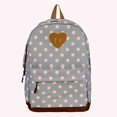 thumbnail image 3 of EDFRWWS Women Nylon Polka Dot Cute Backpack Large Capacity Students Bookbags Multiple Pockets Travel Daypack Bag (Grey), 3 of 10