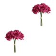 thumbnail image 2 of Bewildely Rosas artificiales Flores falsas Novia Boda Ramo Flores Toque real para el hogar Aniversario Foto Prop Diseño Propuesta Rosa roja 2piezas, 2 of 6