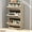 3 Flip Drawer - Light Brown, variant on FUFU&GAGA Shoe Cabinet with 2 Flip Drawers for Entryway, Modern Shoe Storage Cabinet, Freestanding Shoe Rack Storage Organizer (23.6”W x 9.4”D x 31.4”H) (Light Grey)