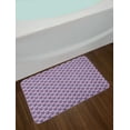 thumbnail image 2 of Floral Bath Mat, Spring Print of Aster Flowers and Silhouettes in Repetitive Pattern, Plush Bathroom Decor Mat with Non Slip Backing, 29.5" X 17.5", Dark Indigo Pale Pink, by Ambesonne, 2 of 2