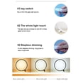 thumbnail image 2 of Lámpara de mesa LED de 25CM, lámparas circulares de escritorio para dormitorio, lámpara de noche para sala de estar, lámpara de noche redonda táctil, decoración de luz nocturna, 2 of 5