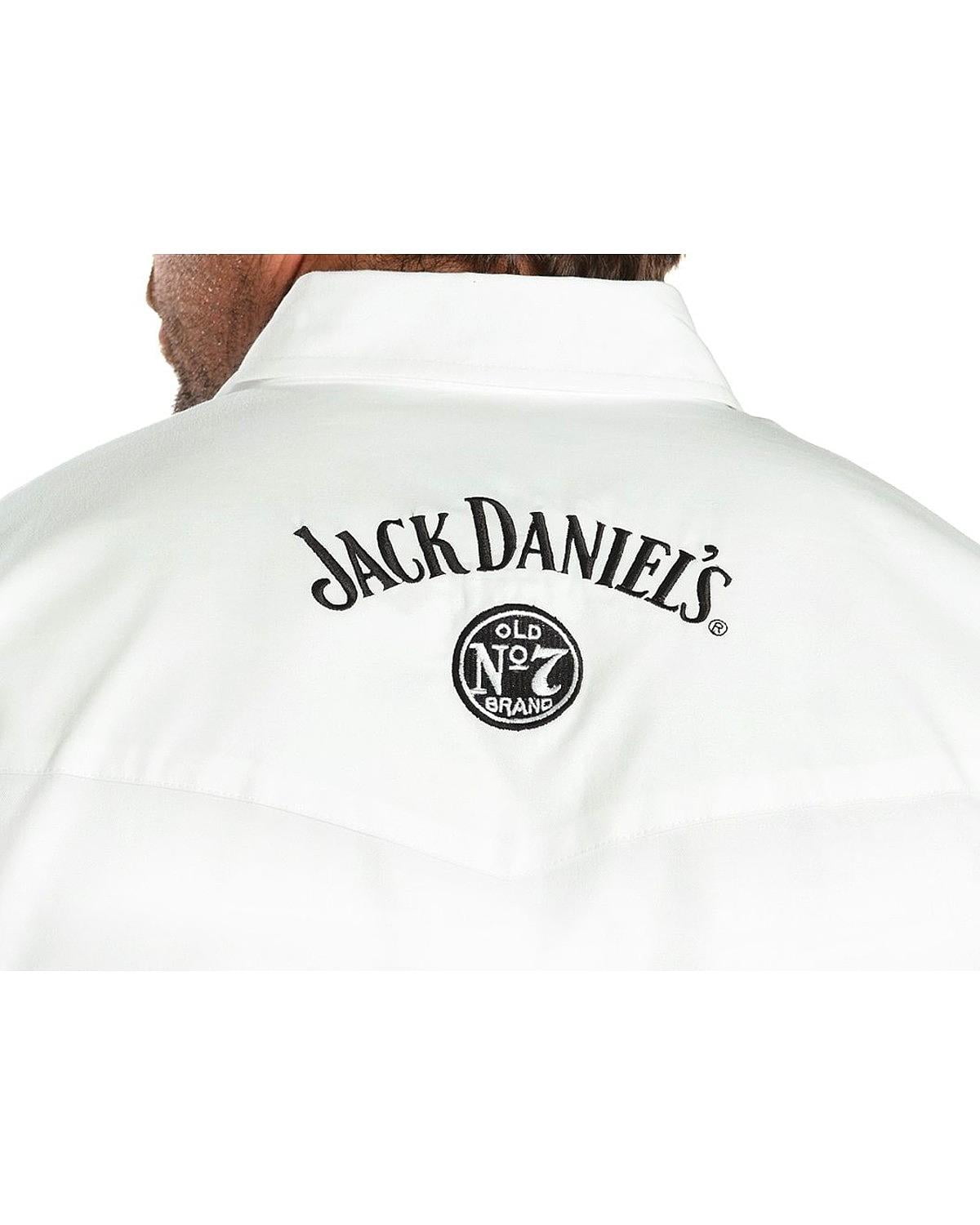 Jack Daniel's Embroidered Long Sleeve White Mens Button Down Shirt-Large -  Walmart.com