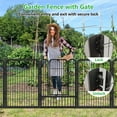 thumbnail image 3 of Garden Fence 45ft(L)×40in(H) No Dig Fence Panels with Gate Fencing for Yard Animal Barrier Decorative Garden Fencing for Backyard Patio Garden Fences and Borders for Dogs, 3 of 9