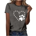 thumbnail image 7 of Neewe Women's T Shirts Short Sleeve Tees Heart Graphic Loose Summer Tops, 7 of 7