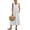 White, variant on Women's V Neck Pocketed Midi Dress with Ruched Fit and Size Range ninety five percent polyester and five percent spandex