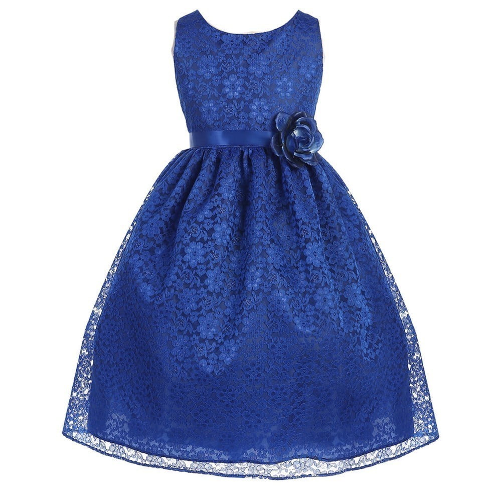 baby girl blue floral dress