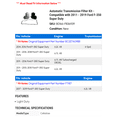 thumbnail image 2 of Automatic Transmission Filter Kit - Compatible with 2011 - 2019 Ford F-350 Super Duty 2012 2013 2014 2015 2016 2017 2018, 2 of 2