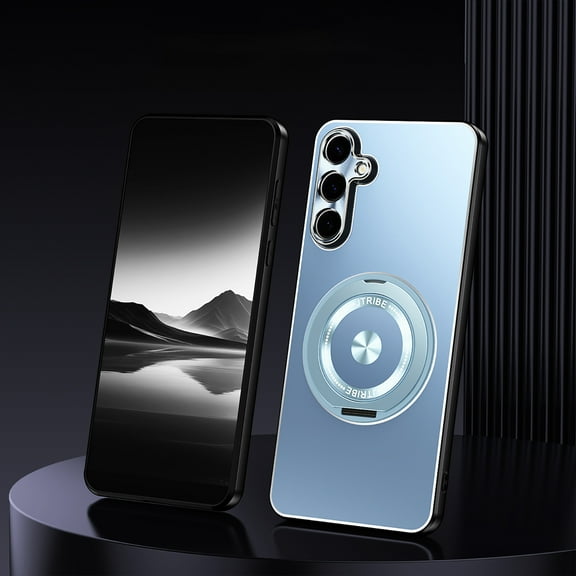 for Samsung Galaxy S24 Plus Case with Invisible Magnetic O-Ring Stand Military-Grade Drop Protection Case [Compatible with Mag-Safe] Support Car Mount for Samsung Galaxy S24 Plus, Blue