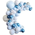 thumbnail image 1 of Kit de de Guirnalda de Globos Azules para Baby Shower, de Globos de 107 Piezas con Decoraciones de Globos de LáTex Azul, Blanco y Plateado, 1 of 5