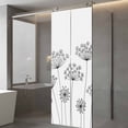 thumbnail image 3 of Black Dandelion Window Privacy Film, Spring Country Modern Minimalist Flower Static Cling UV Sun Blocking Heat Control Window Tint Day and Night, Non-Adhesive One Way Privacy Cover 29.5''x78.7'', 3 of 7
