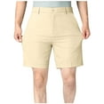 thumbnail image 2 of BXINGOHAI Men's Golf Shorts Casual Stretch Lightweight Work Dress Shorts Khaki,S, 2 of 6