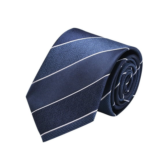 Navy Gentlemen'S Polyester Necktie With Classic Handmade Finish For Formal And Business Occasions