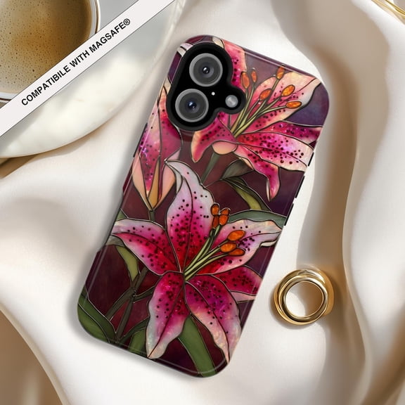 Stargazer Lily Tough Phone Case | Magnetic Impact-Resistant Case