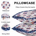 thumbnail image 5 of Throw Pillow Covers 24x24 Inch Set of 2, 4th of July Waterproof Outdoor Pillow Covers, American Flag Blue Star Decorative Cushion Pillowcases for Couch, Sofa, Bed, Garden, Patio, 5 of 9