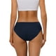 thumbnail image 3 of FAB CURVES Ropa interior menstrual para mujeres, pantalones hipster de tiro medio, disponibles en talla grande L, color azul marino, 3 of 4