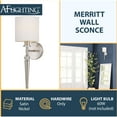 thumbnail image 2 of AFLighting Energy Efficient Satin Nickel Hallway, Entryway & Vanity Wall Sconce, 2 of 4