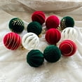 thumbnail image 5 of Zawou 30 Pcs Red 6CM Velvet Christmas Balls, Flocked Tree Ornaments for Holiday Decoration, Indoor Party and Festive Home, 5 of 7