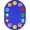 Multi-color, variant on 7 ft. 8 in. x 10 ft. 9 in. Emoji Edge Kid Essentials Oval Rug Multicolor