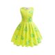 thumbnail image 3 of Movie Inside Out Joy Cosplay Costume Princess Dress+Wig For Kids Girls ​Halloween Carnival Birthday Green Printed Party Frocks, 3 of 5