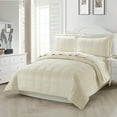 thumbnail image 1 of Home Soft Things 3 Piece Box Quilted Micromink Bedspread Set - Antique White - King (102" x 90"), 1 of 6