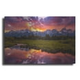 thumbnail image 1 of Luxe Metal Art 'Black Ponds Sunset - Grand Teton National Park' by Darren White, Metal Wall Art, 36"x24", 1 of 7