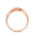 thumbnail image 2 of Rosec Jewels Natural Ethiopian Opal 2 Stone Engagement Ring - Opal Diamond Ring - AAA Quality - with Jewelry Box, 14K Rose Gold, US 12.00, 2 of 9