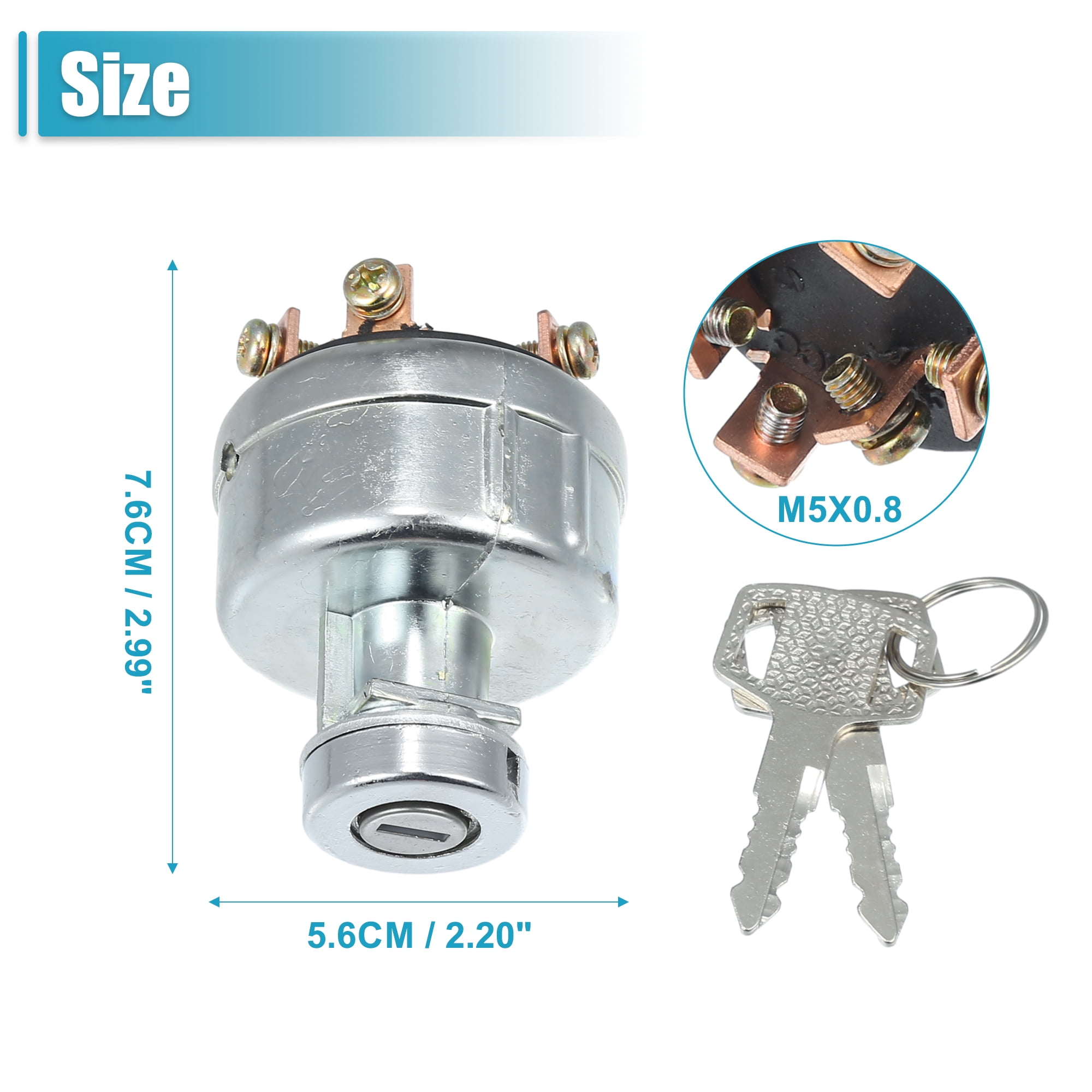 Unique Bargains Ignition Lock Cylinder with Keys for Mitsubishi D1300 D1500 D1650