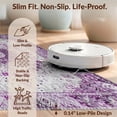 thumbnail image 6 of Design&I 8'x10' Washable Area Rug Extra Large Skid-Resistant Low Profile Purple Grey Boho Sunburst Medallion Intricate Petal Rings with Dotted Accents for Living Room, Family, 6 of 7